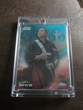 🍁2025 Topps Chrome Star Wars Chirrut Imwe Skywalker Blue Refractor #/150